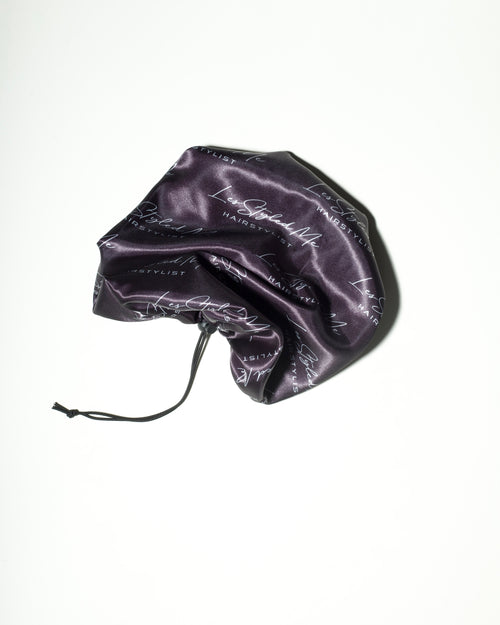 SATIN BONNET - BLACK & WHITE