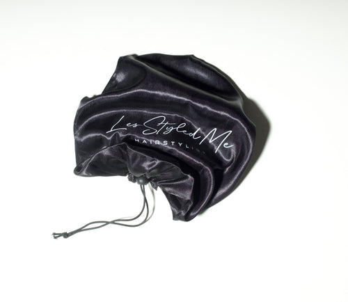 SATIN BONNET - BLACK